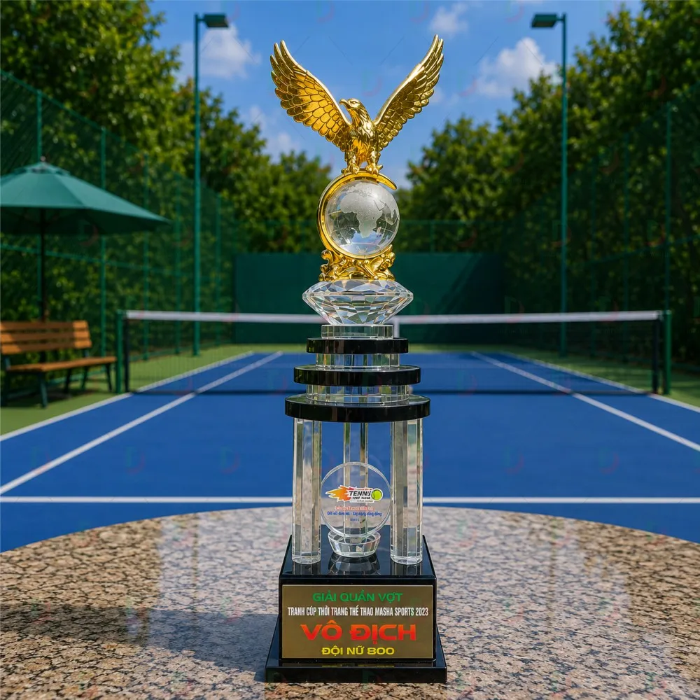 Cúp Tennis 030 Pha Lê Cao Cấp – Biểu Tượng Vinh Quang Đẳng Cấp