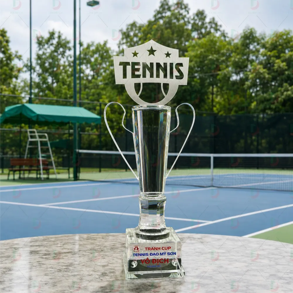 Cúp Tennis 001 Pha Lê Cao Cấp – Thiết Kế Độc Quyền Cho Giải Đấu