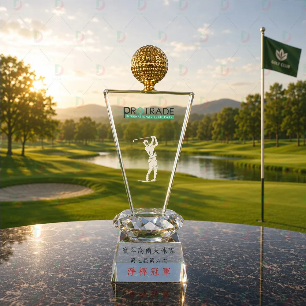 Cúp Golf Pha Lê 009 Cao Cấp | Cúp Trao Giải Golf Sang Trọng Tại cupphale.vn