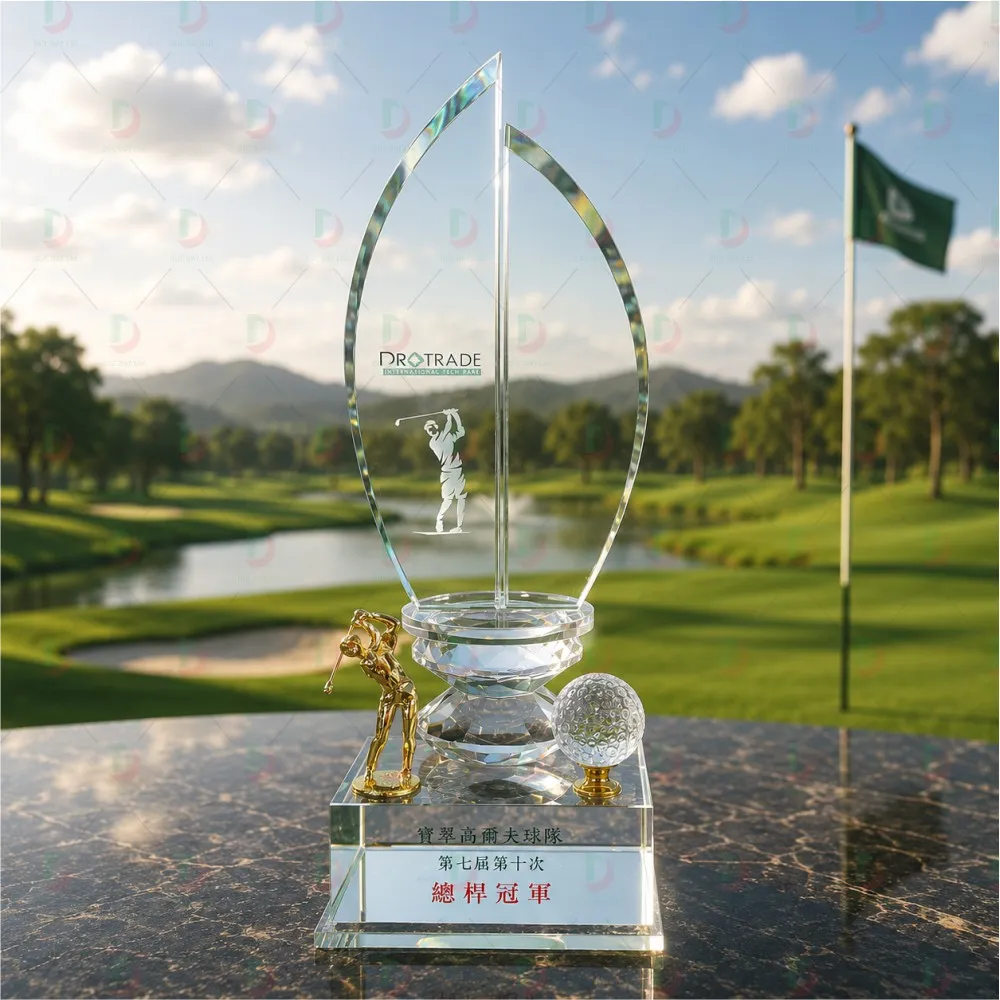 Cúp Golf Pha Lê 003 Cao Cấp | Cúp Golf Vinh Danh Sang Trọng