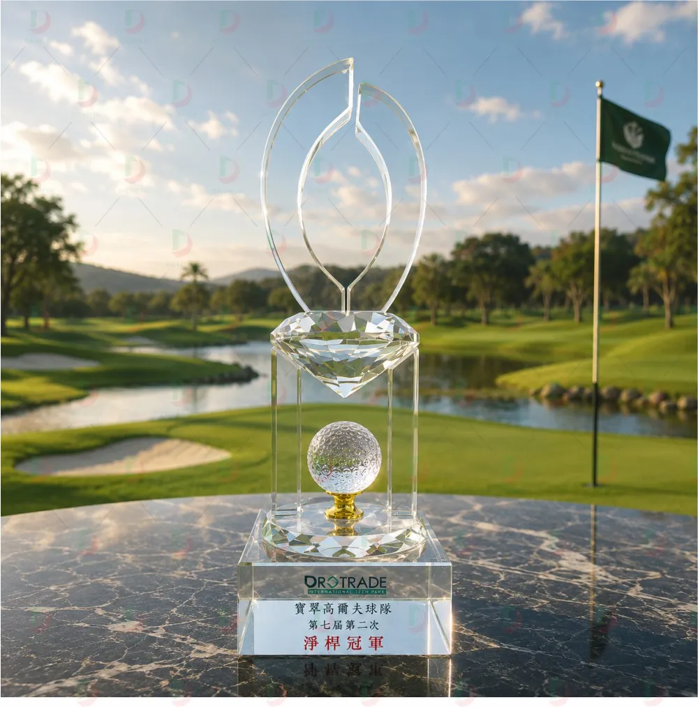 Cúp Golf Pha Lê 002 Cao Cấp | Cúp Trao Giải Golf Chuyên Nghiệp